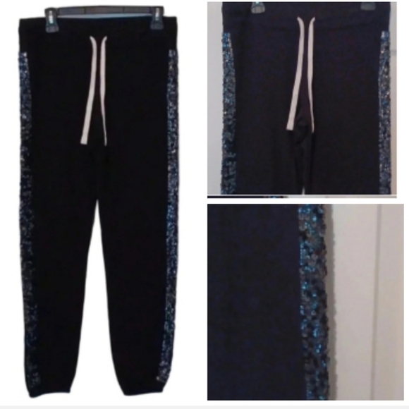 🌺Sweat pants with sequence on the sides - Picture 1 of 9